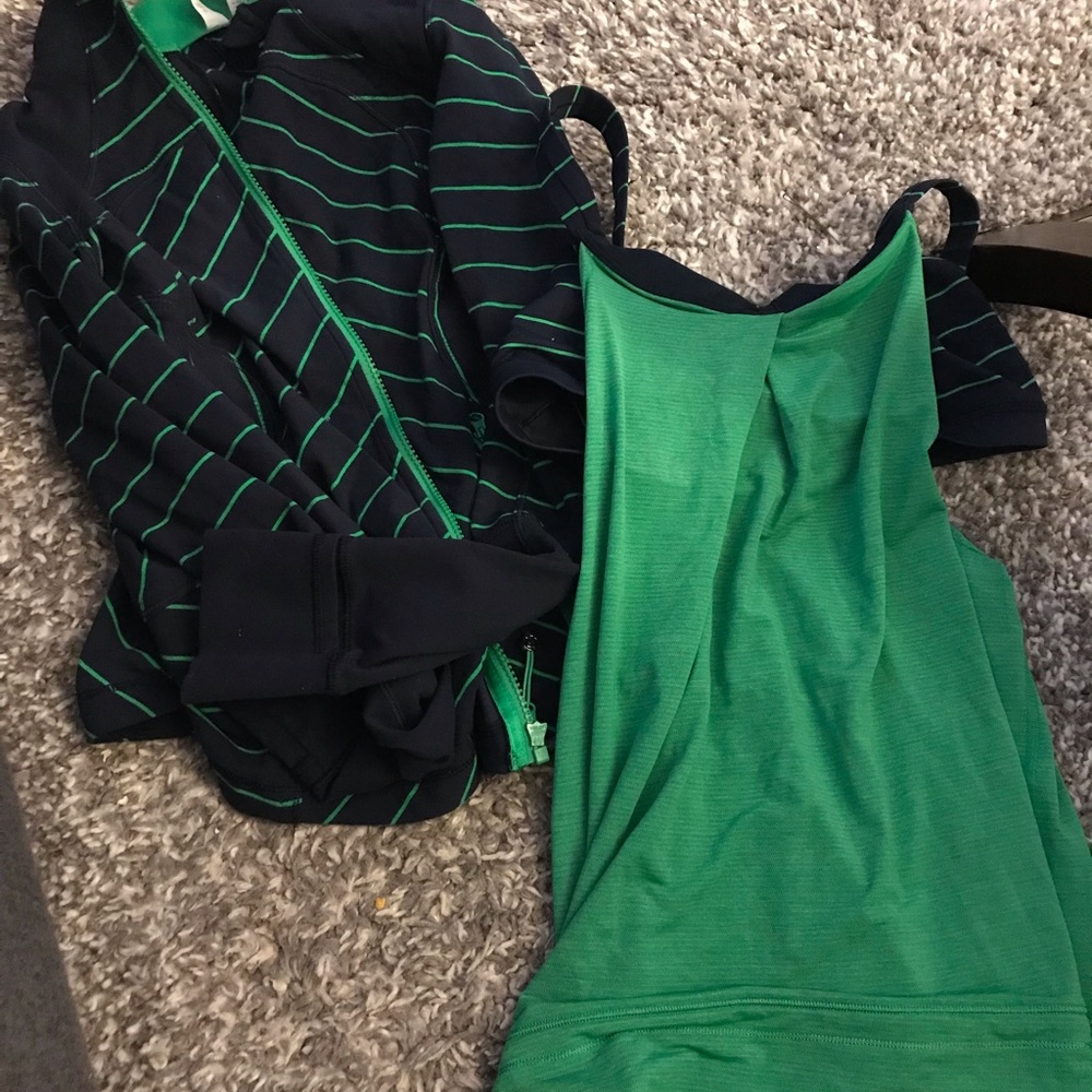 Worn three times lululemon jacket and tank